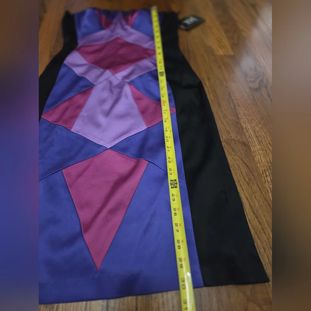 Jax Multicolor Geometric Strapless Dress Size 6 NWT - Picture 9 of 16